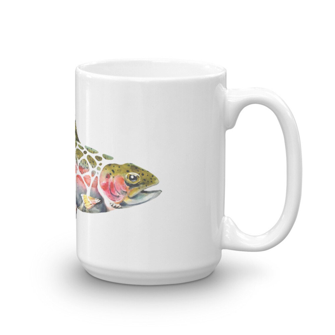 Rainbow Trout Mug, Trout Coffee Mug, Fish Coffee Mug, Fly Fishing Gifts