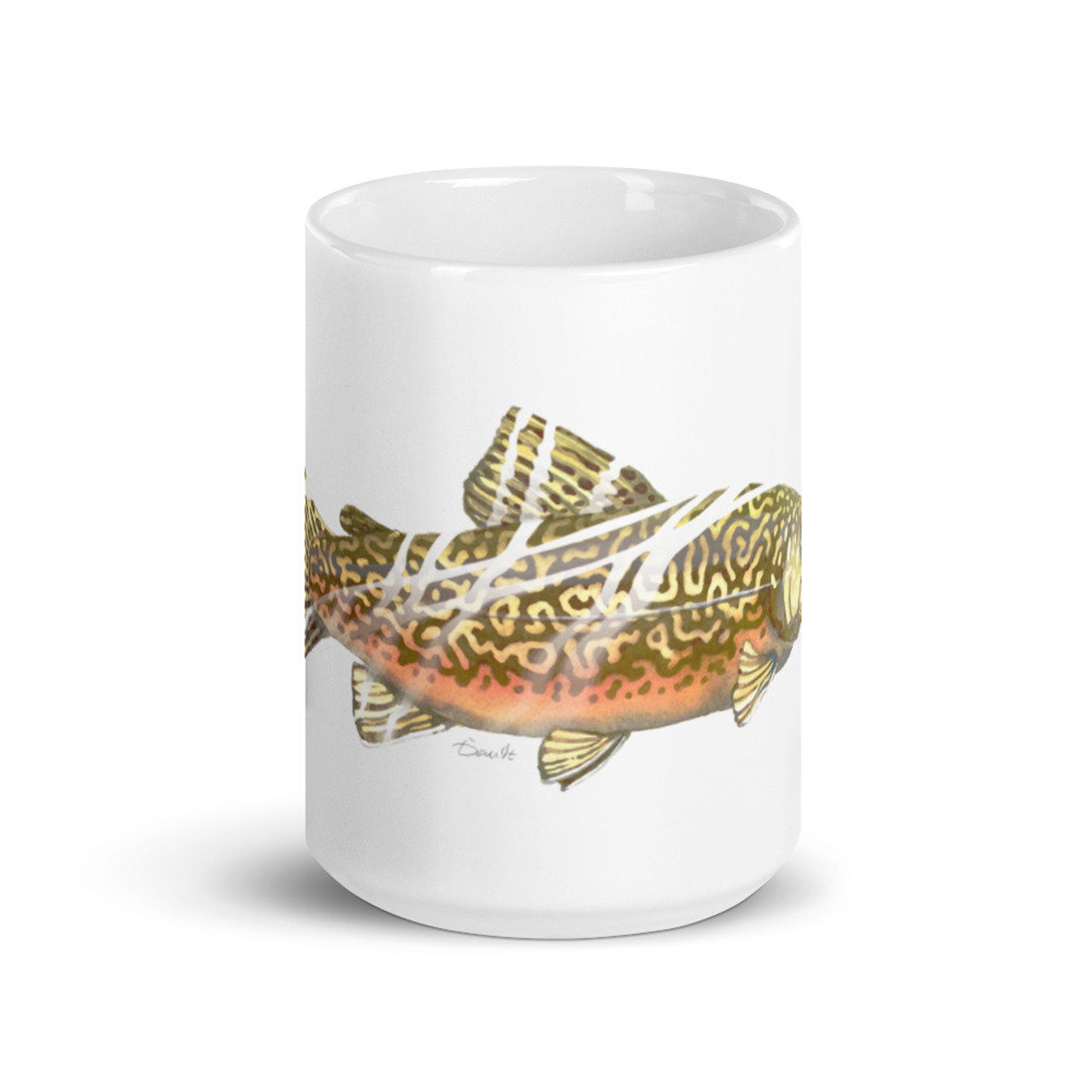 Tiger Trout Mug Trout Coffee Mug Fish Coffee Mug Fly Etsy