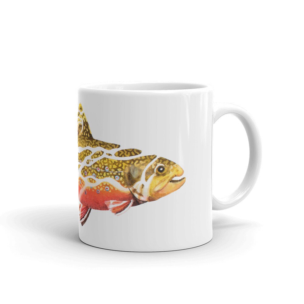 Brook Trout Mug Trout Coffee Mug Fish Coffee Mug Fly Etsy