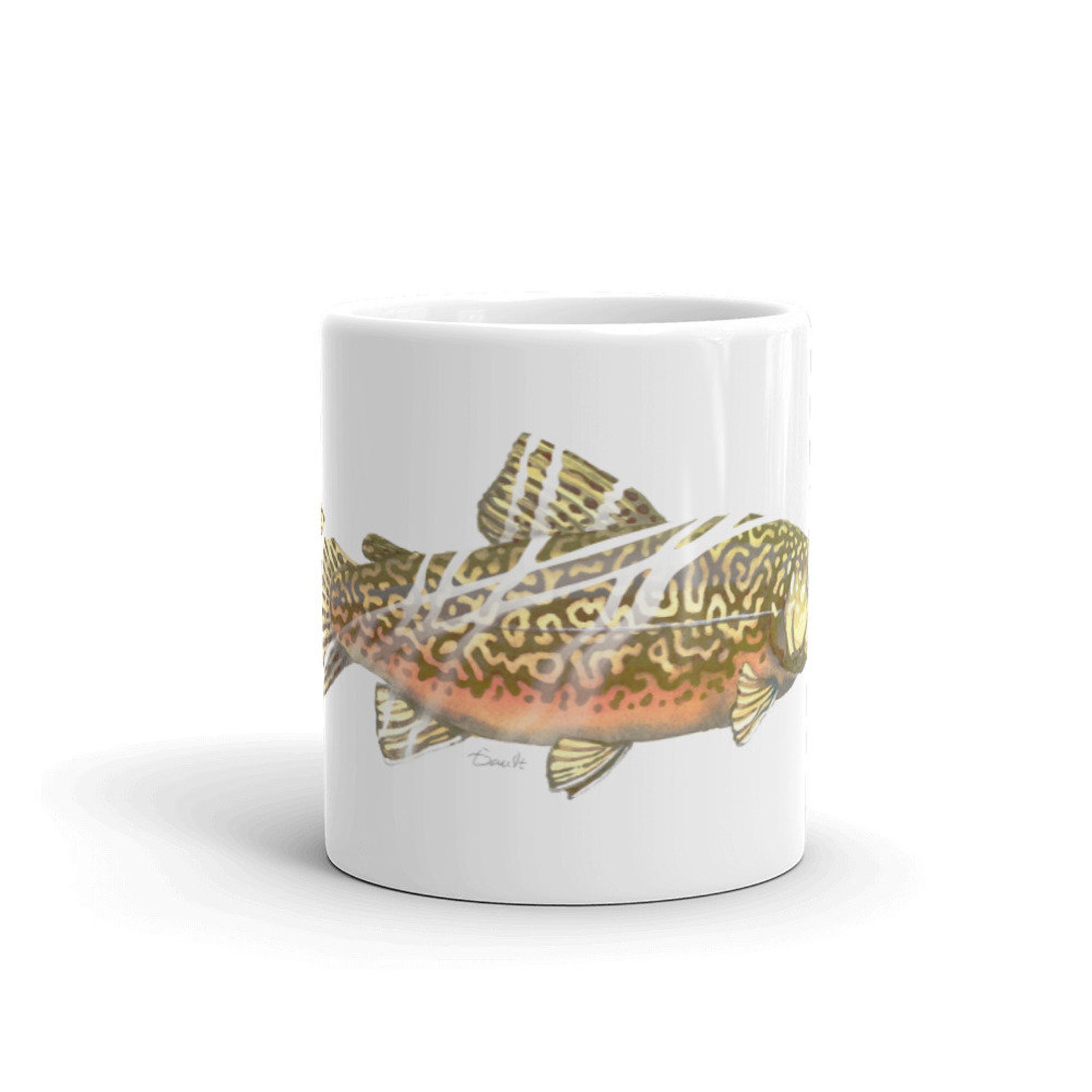 Tiger Trout Mug Trout Coffee Mug Fish Coffee Mug Fly Etsy