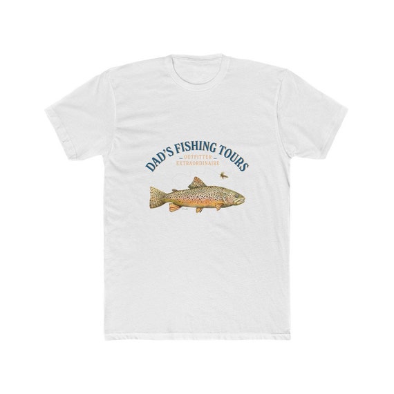 Dad's Fishing Tours Tee Shirt, Men's Cotton Crew Tee, Gifts for Dad, Fly Fishing Gifts, Gifts for Fishermen