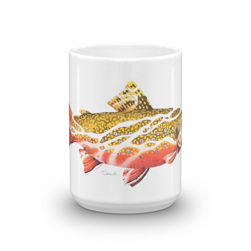Brook Trout Mug Trout Coffee Mug Fish Coffee Mug Fly Etsy