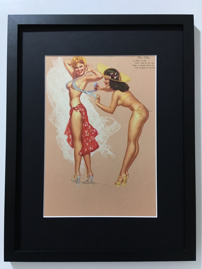 Framed pin up girl wall art for stunning retro pin up decor. | Etsy