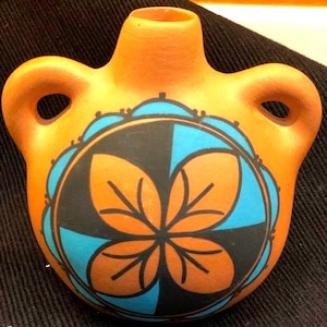 Two Handled Acoma Polychrome Pot from New Mexico