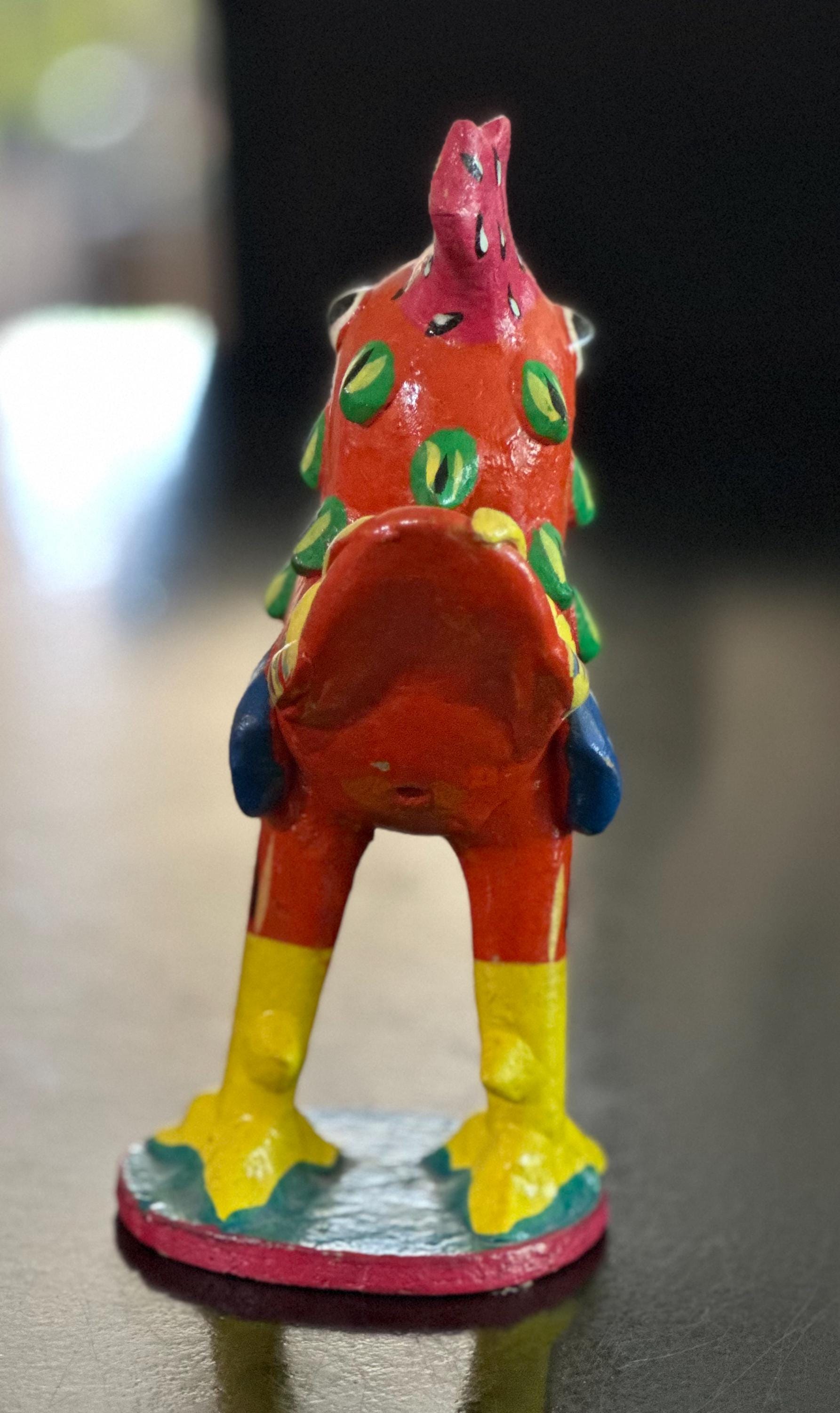Mexican Red Clay Rooster by Ortega - Etsy