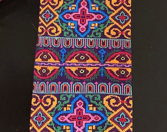 Maya Hand Woven Ikat One-of-a-Kind Runner/ Tapestry Wall Hanging