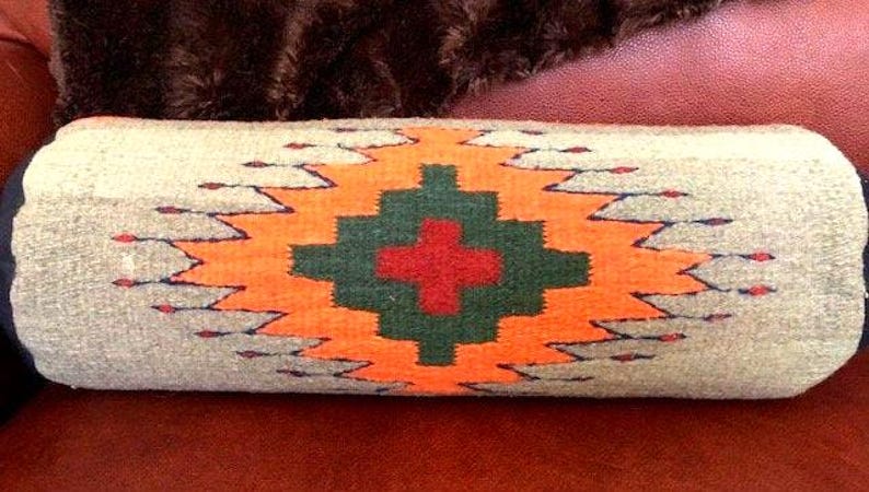 Southwest Zapotec Wool Lumbar Pillow image 2