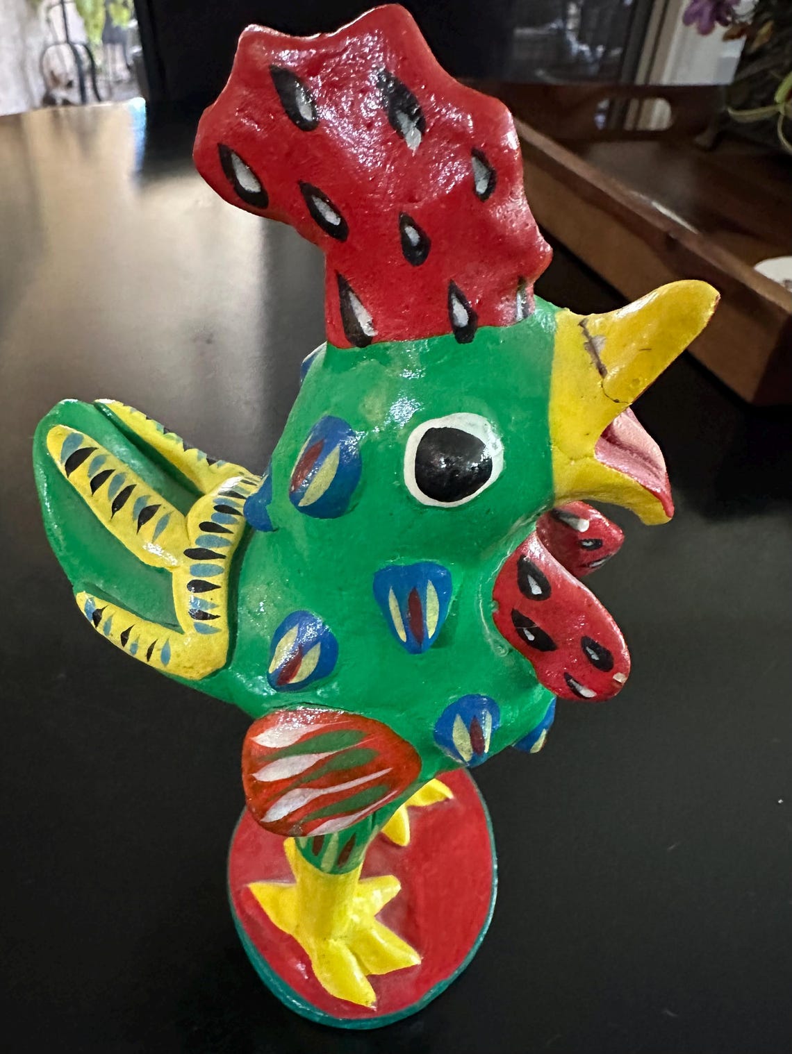 Mexican Green Clay Rooster by Ortega - Etsy