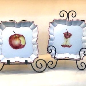 Solimene Vietri &quot;Disappearing Apples&quot; Hand Painted Wall Plates made in Italy