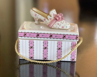 Ardleigh Elliott Porcelain Shoe Music Box: "Some Enchanted Evening"