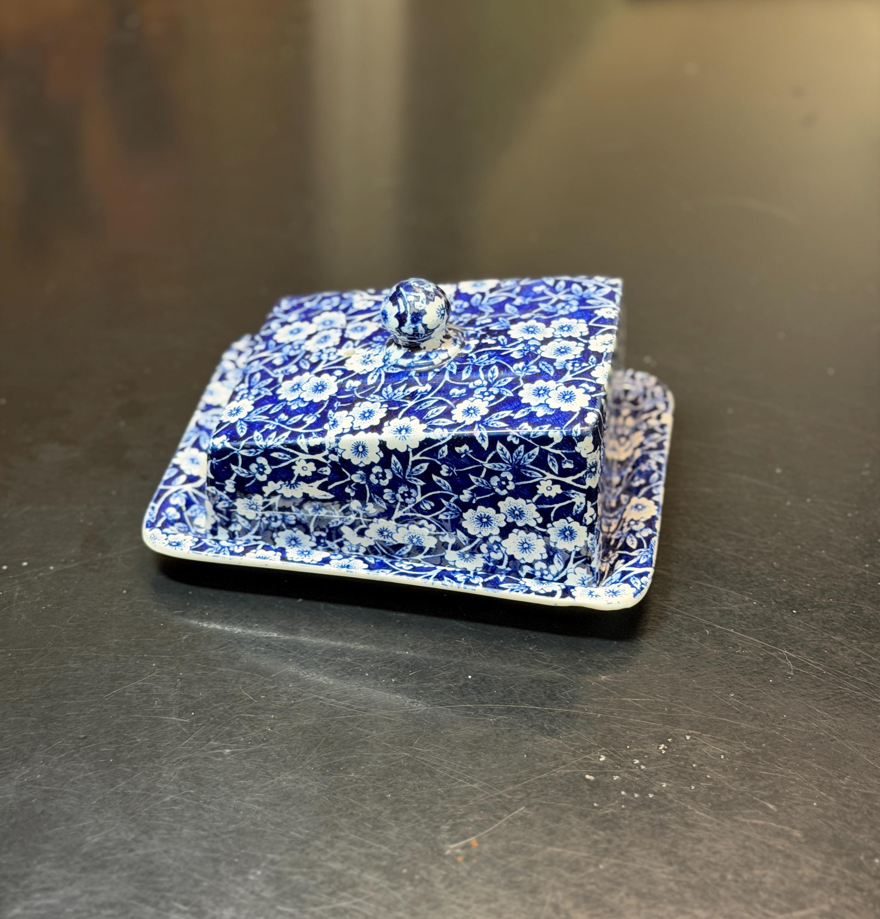 Blue Calico Burleigh Dish - Etsy