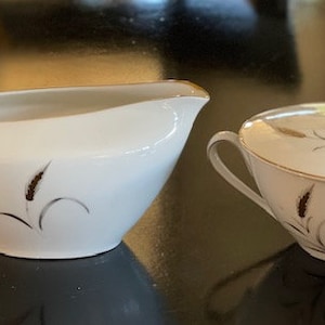 Eternal Harvest Creamer or Gravy Boat and Sugar Bowl Made in Japan