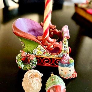Jim Shore &quot;Jingle All The Way&quot; Sleigh with Four Ornaments
