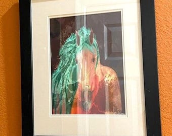 Digital Collage from Original Batiks on Fabric "Turquoise Dream" by Marjorie Claus
