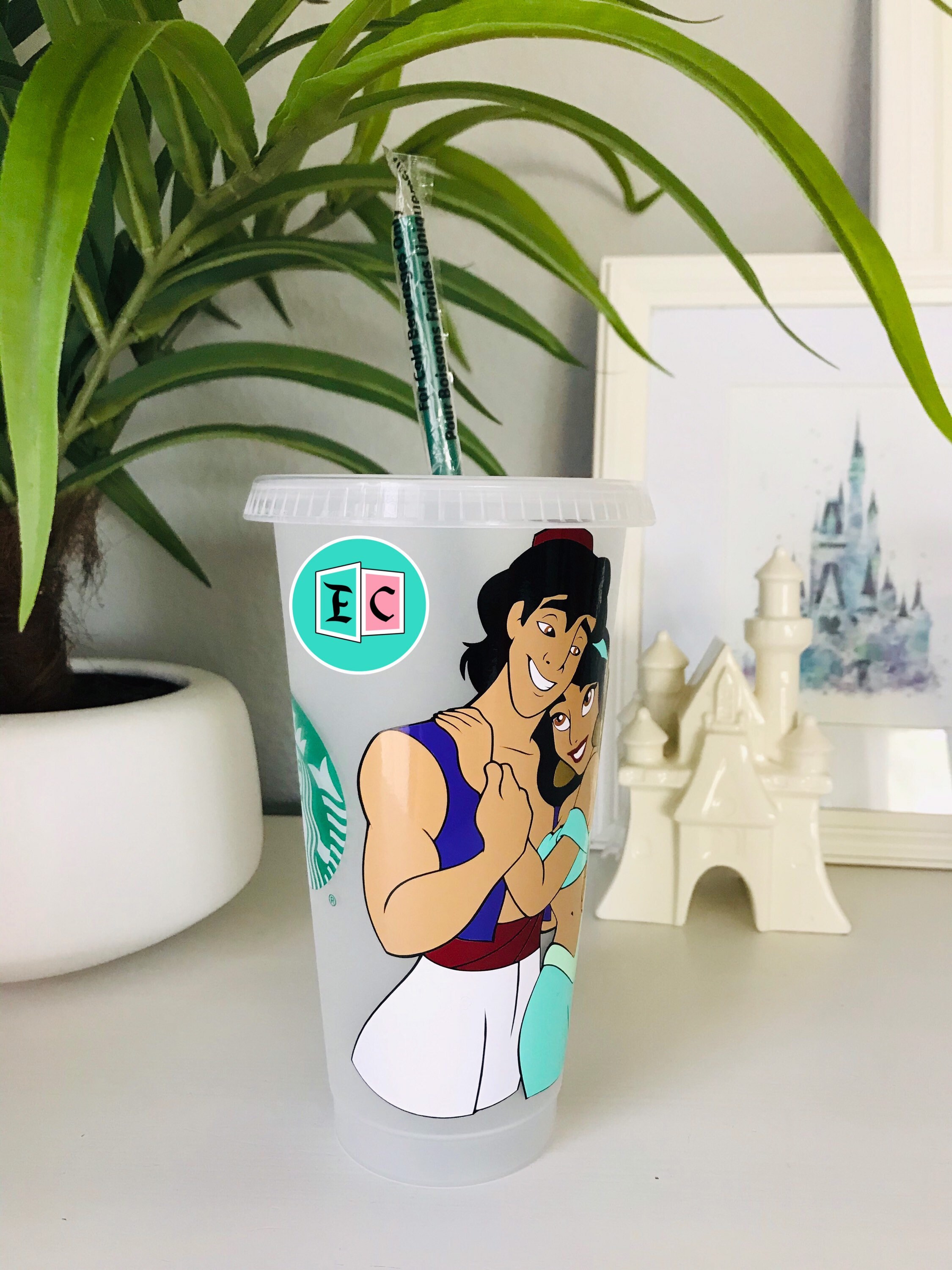 Character 24 Oz Venti Reusable Cold Cup jasmine and - Etsy