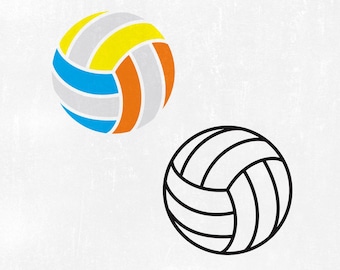 Voleibol SVG & DXF - Voleibol SVG para Cricut, Silueta, Cortador láser, svg, png, jpg, eps, dxf, studio.3, Clipart, Descarga instantánea.