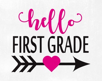 Download Hello First Grade Svg Etsy