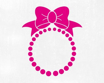 Download Bow And Pearls Svg Etsy