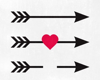 Download Heart Arrow Svg Etsy