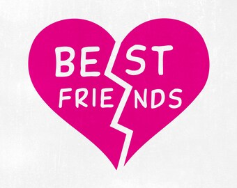 Download Best Friends Heart Svg Etsy