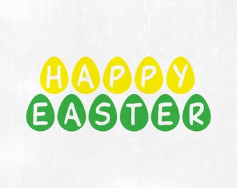 Easter SVG, Happy Easter svg, Easter eggs svg, Digital cut file, Easter svg file, Instant download.