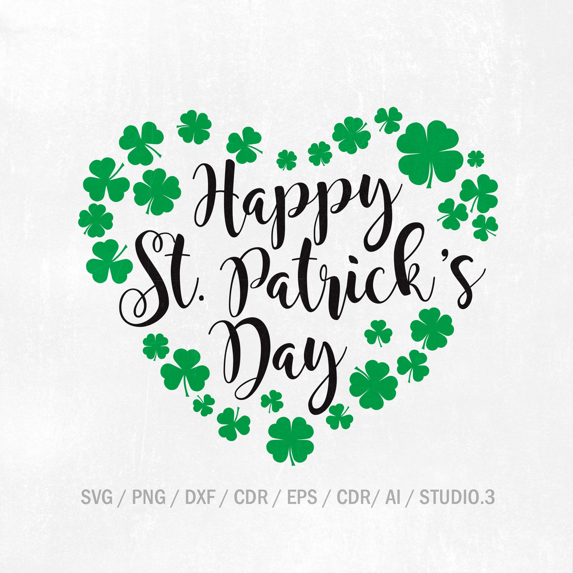 Saint Patrick's Day Heart Happy St Patrick's Day Etsy UK