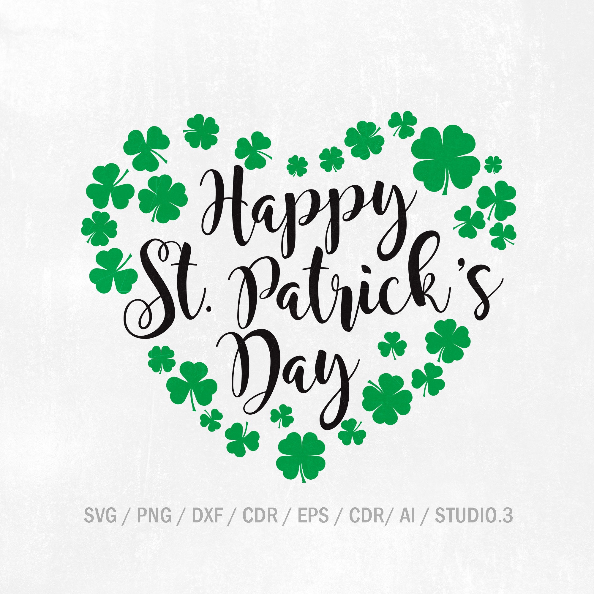 Large Single Color Cut-Out - St. Patrick's Day Heart