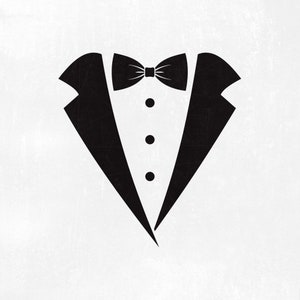 Smoking SVG, Immagine da utilizzare, Completo Cravatta Abito Matrimonio Sposo - svg, png, jpg, eps, dxf, studio.3 File di taglio per Cricut e Silhouette, Clipart.