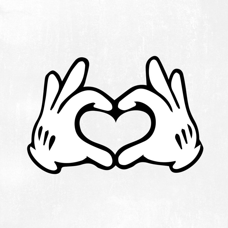 Download Mickey hands heart Svg Disney svg files Mouse Hand Heart ...