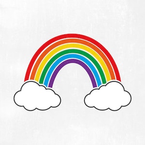Rainbow Svg, Rainbow Clipart, svg, png, jpg, eps, dxf, studio.3 Cut files for Cricut and Silhouette, Clipart, Instant Download.