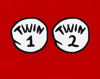 Twin 1 svg, Twin 2 svg, Thing 1, Thing 2 style svg, Svg, Eps, Ai, Cdr, Dxf, Png files