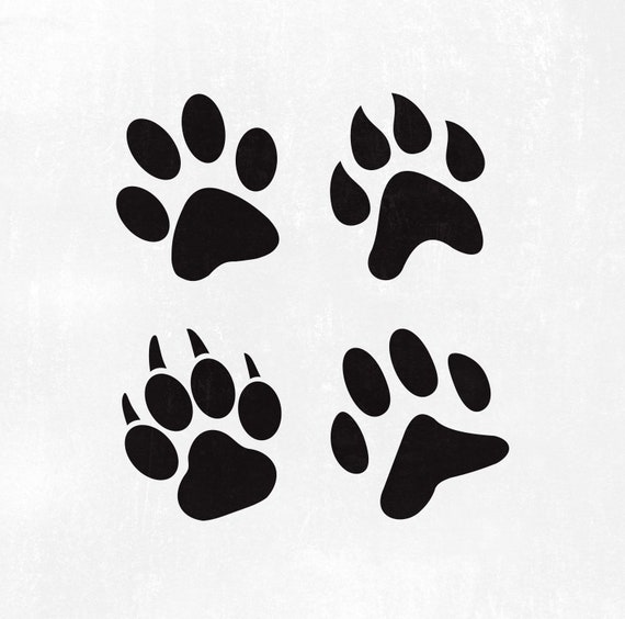 Download Paw Print Svg Cut Files Svg File And Png Image Paw Prints Etsy