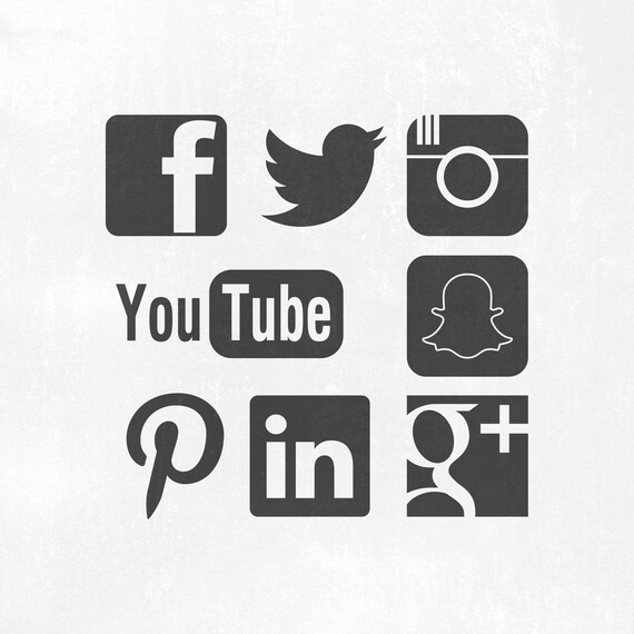 Download Social Media Icons Logo Svg Files Social Media Svg Social Etsy