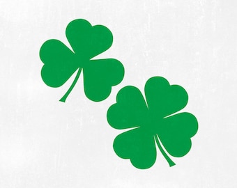 Día de San Patricio SVG, Svg de trébol, Svg de trébol, Svg de cuatro hojas, Svg de hoja de árbol, Svg de hoja de trébol, Archivos de corte Cricut, Archivos de corte Silhouette