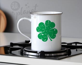 Shamrock svg, grunge svg, St Patrick's Day svg, SVG, eps, dxf, clover SVG, descarga digital, clip art, trébol de 4 hojas svg, angustiado.