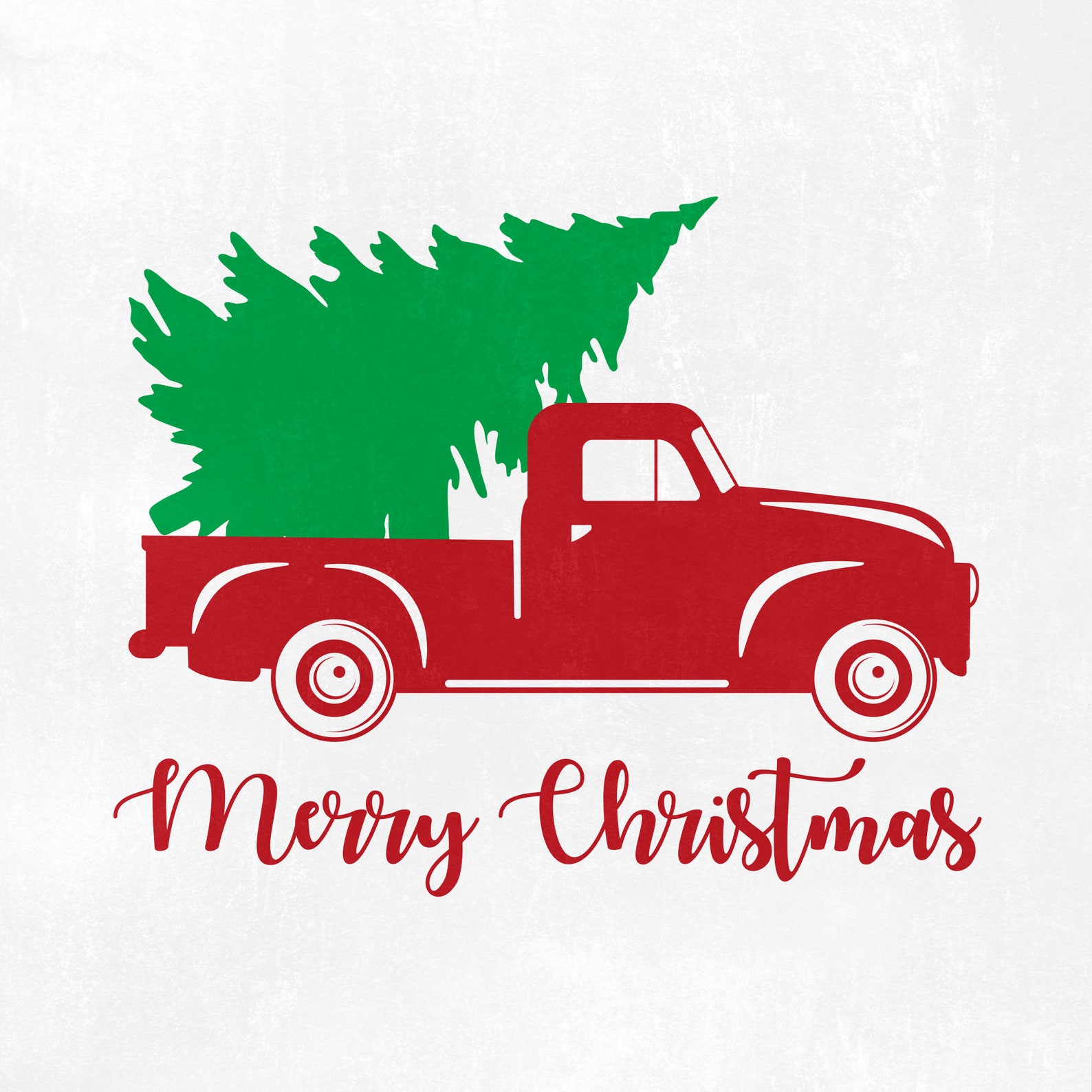 Truck Tree Retro Vintage Winter Holiday Svg Merry Christmas  Etsy