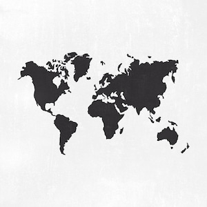 Weltkarte svg, Globe svg, Landkarte svg, png, jpg, eps, dxf, studio.3 Geschnittene Dateien für Cricut und Silhouette, Clipart, Instant Download