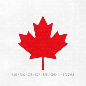 Canadian Maple Leaf SVG, Canada Svg, jpg, eps, dxf, studio.3 Cut files for Cricut and Silhouette, Clipart, Instant Download.