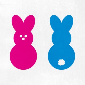Peep SVG, Peeps Easter Svg, Easter Bunny Svg, easter svg, easter peeps bunny Svg File for Siilhouette Cricut Cut Files svg dfx eps png jpg