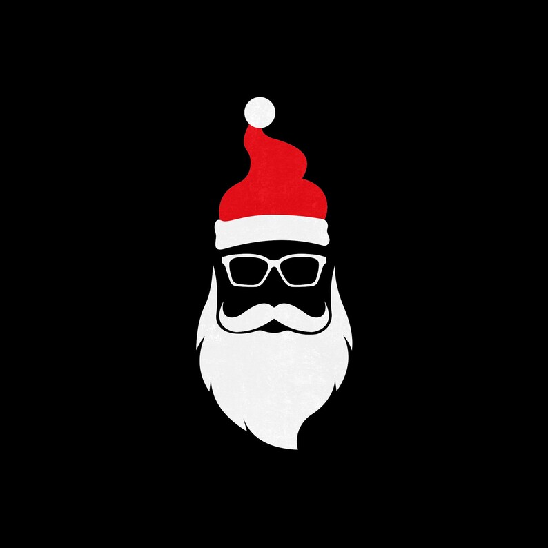 Download Santa svg Christmas svg Santa Face svg Santa sunglasses | Etsy
