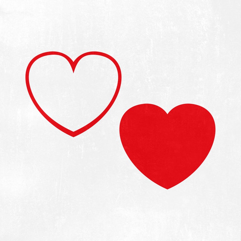 Heart SVG Cut File Instant Download, Vinyl & Craft Cutting File, Die ...
