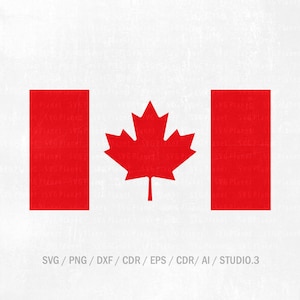 Flag of Canada svg, Canada svg, canadian flag svg, maple leaf svg, patriotic svg, canada clipart - Printable, Cricut & Silhouette cut files.