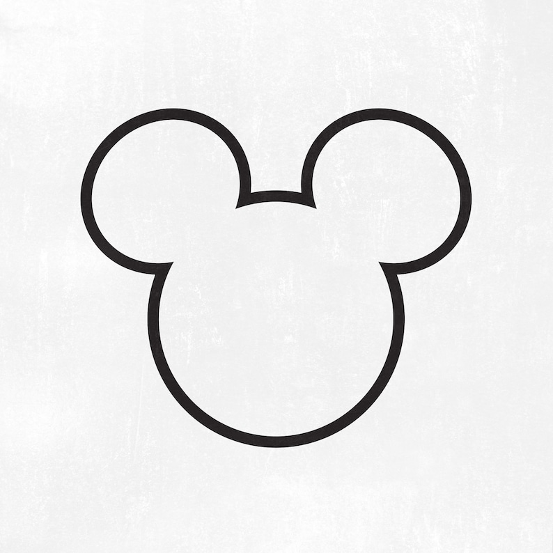 Download Mickey Head Outline svg Mickey svg dxf png instant | Etsy