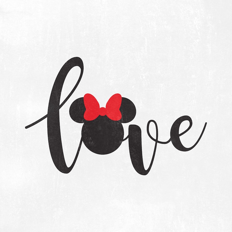 Download Minnie love svg disney love wording svg minnie love svg | Etsy