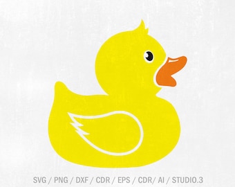 Bade Ente SVG - Gummi Spielzeug Ente Clip Art, svg, png, jpg, eps, dxf, studio.3 Schnitt Dateien für Cricut und Silhouette, Clipart, Instant Download