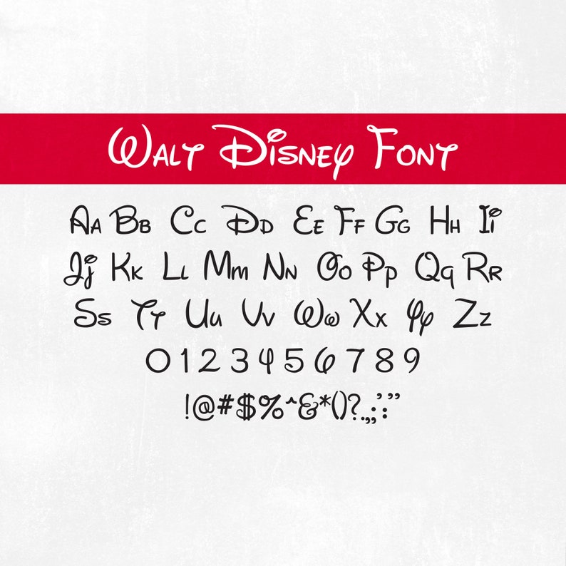 Download Walt Disney Font svg font svg alphabet Alphabet letters | Etsy