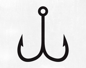 Fishing Hook SVG File, Digital Download for Cricut and Silhouette (includes svg, dxf, eps, png, cdr, ai files formats).