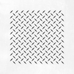 May include: A black and white pattern of repeating diamond shapes. The diamonds are arranged in a staggered pattern, creating a textured look.