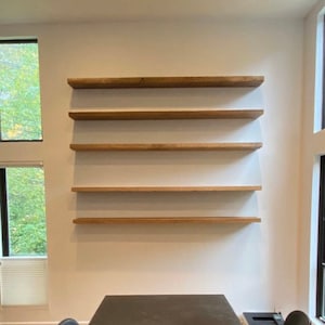 Custom Size Shelves - 35+ Colors and We Color Match! Hidden Floating Shelf Bracket Included