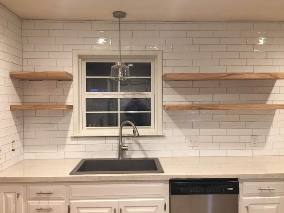 Featured image of post Natural Wood Floating Shelves Kitchen